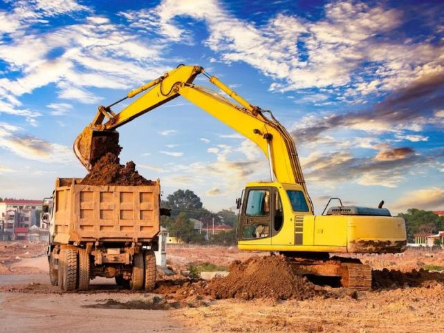 Cilindros hidráulicos em máquinas de construção