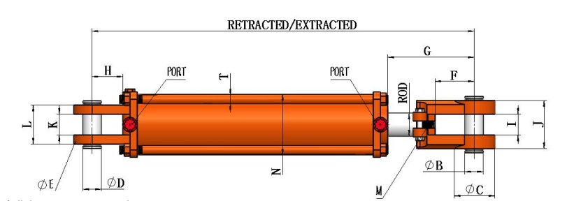 four-tie-rod hydraulic cylinders